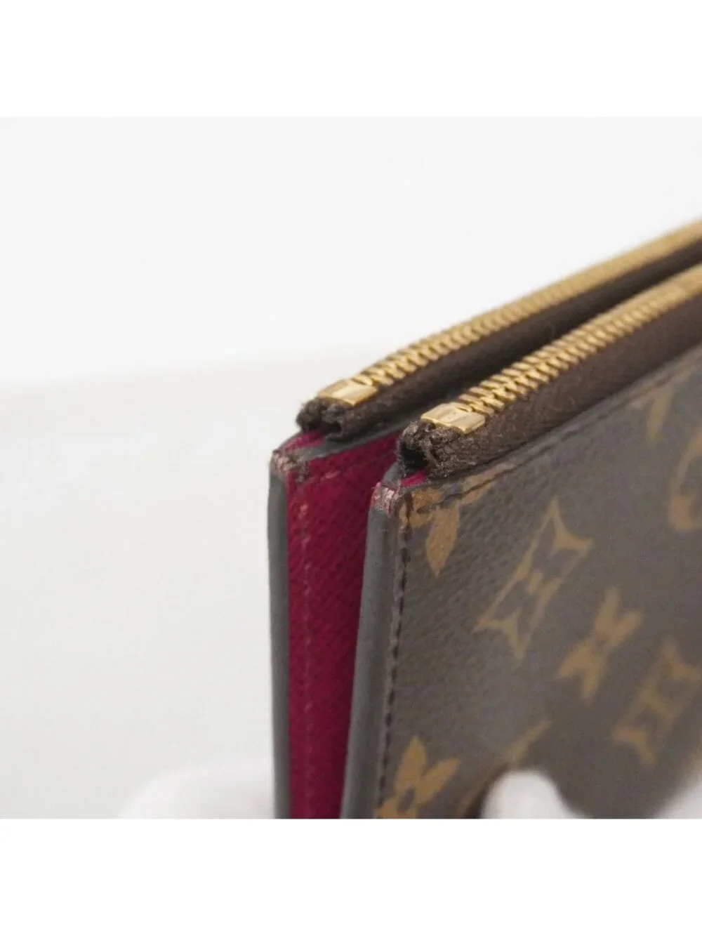 Louis Vuitton Wallet Monogram Portefeuille Adele Brown Fuchsia
